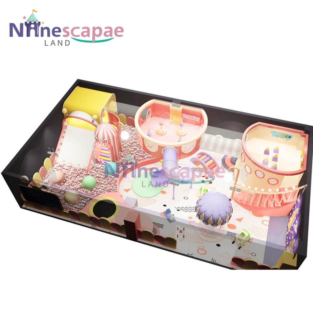 Indoor playground perspective view