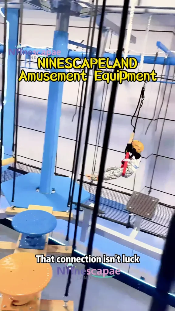 Indoor Zipline Equipment for FECs & Malls – Sky Rider Hang Glider Ride sky rider,aerial zip line,kids zip line adventure,indoor flying attraction,suspended ride 7 Indoor Zipline ninescapeland product2