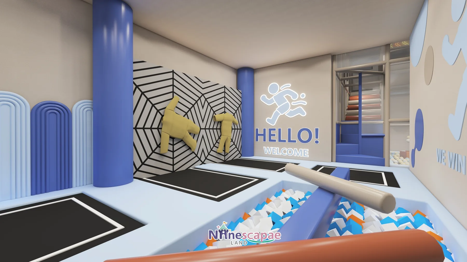 1035㎡ Indoor Playground in Germany indoor playground Germany 9 Germany - Option B trampolines with foam pit