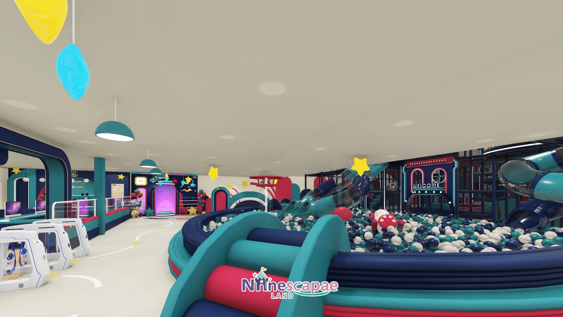 1200㎡ Indoor Playground Project in Spain indoor playground Spain 2 Spain - Ball pool surrounded by the multi-level climbing frame