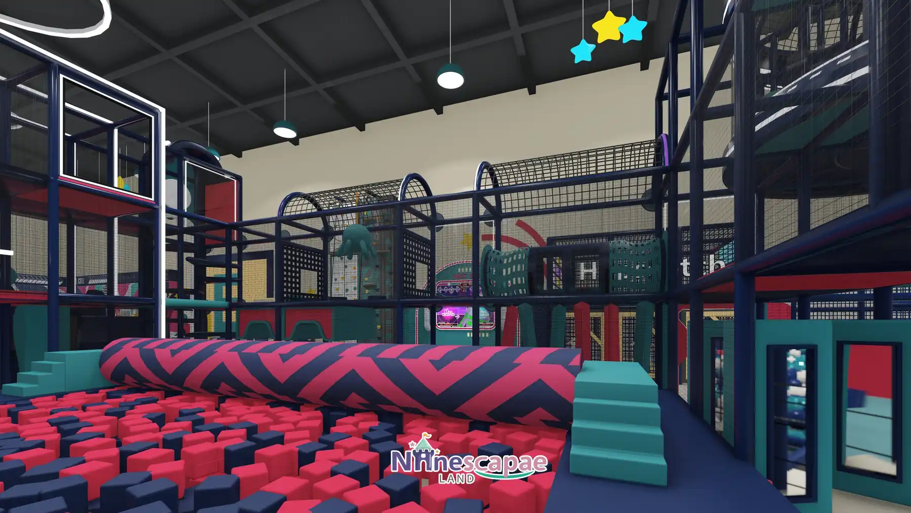 1200㎡ Indoor Playground Project in Spain indoor playground Spain 7 Spain - Foam pit with rollover log and soft steps