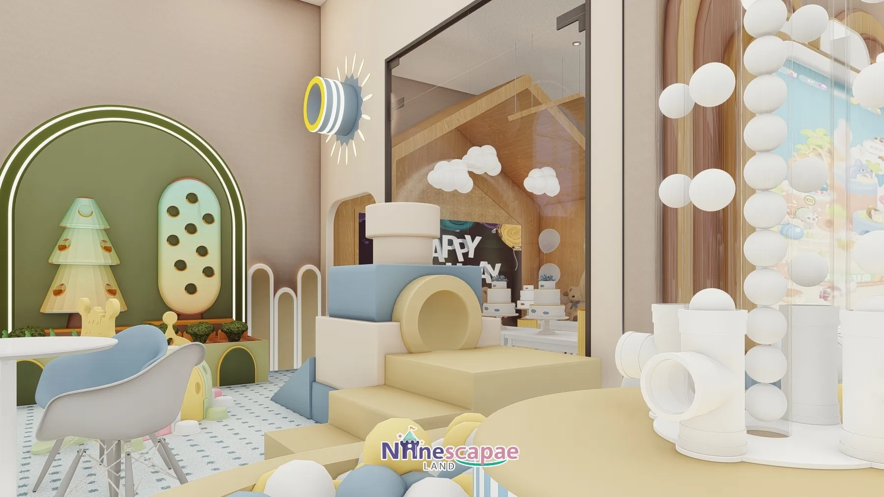 147 m m2 Family Play Centre in Montenegro - NinescapeLand indoor playground project
