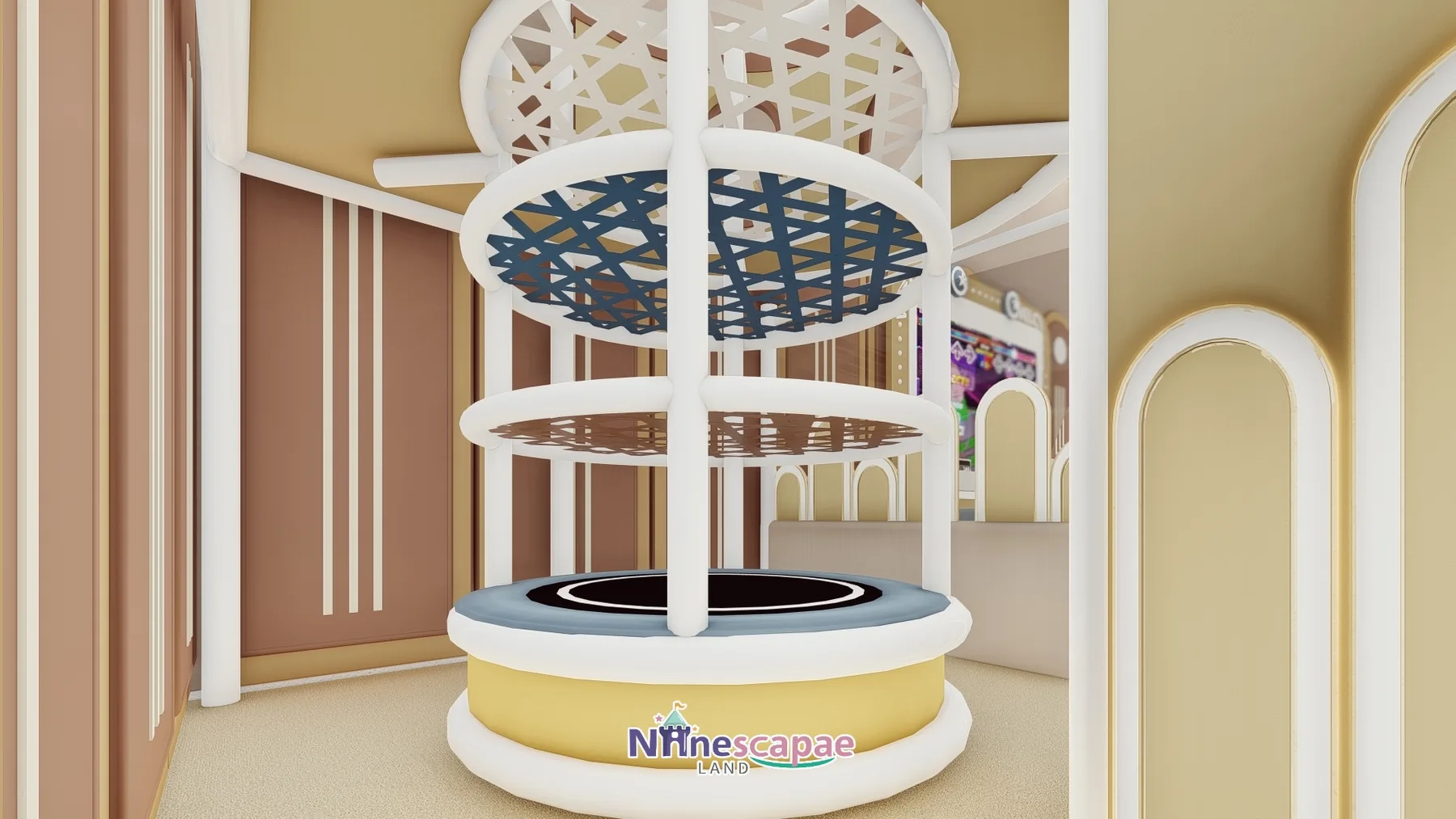 Montenegro - Net-cage tower and round trampolines