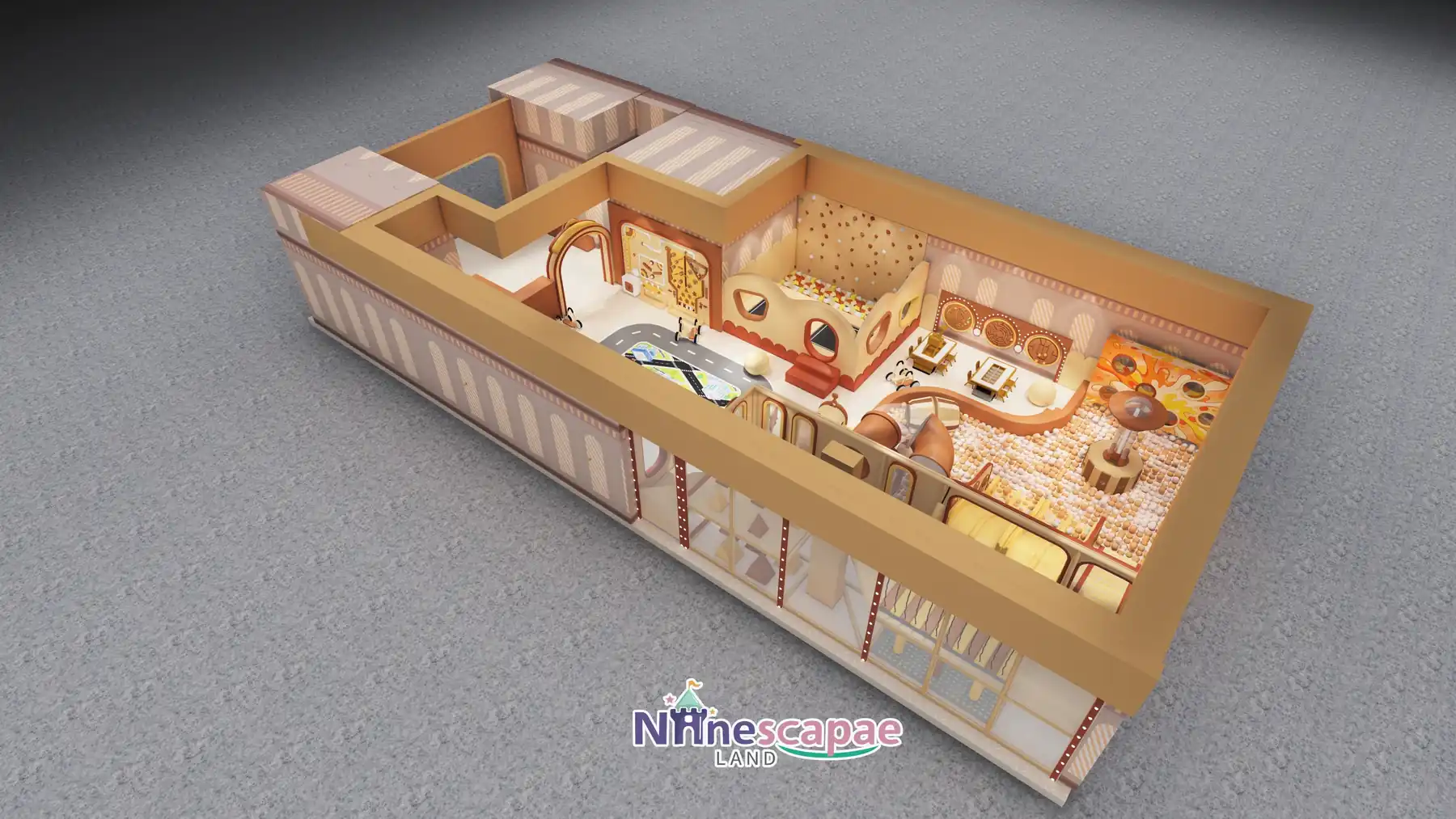 Iran - Axonometric view of the full layout from the second angle