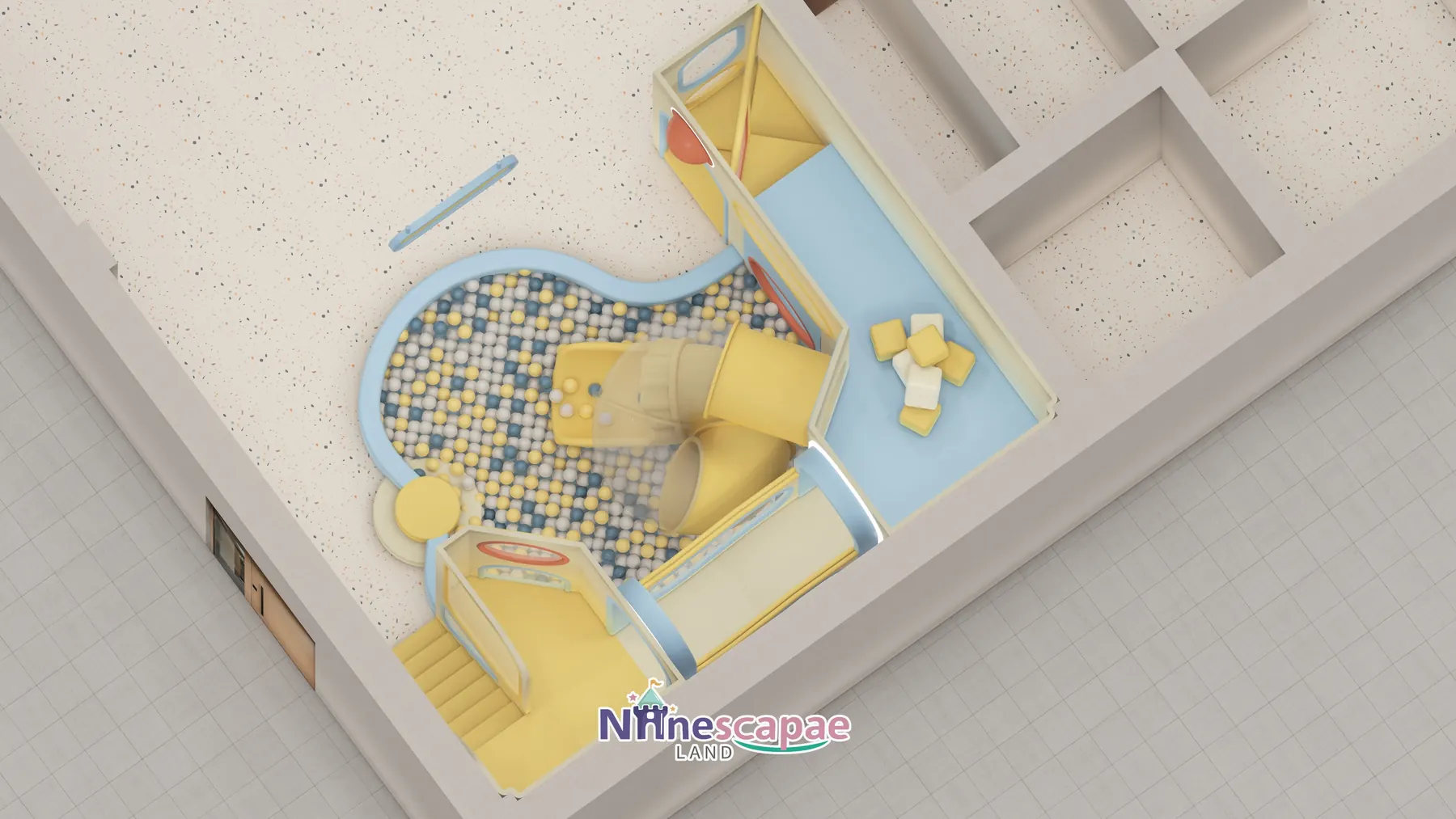 Moldova - Aerial cutaway of the whole room