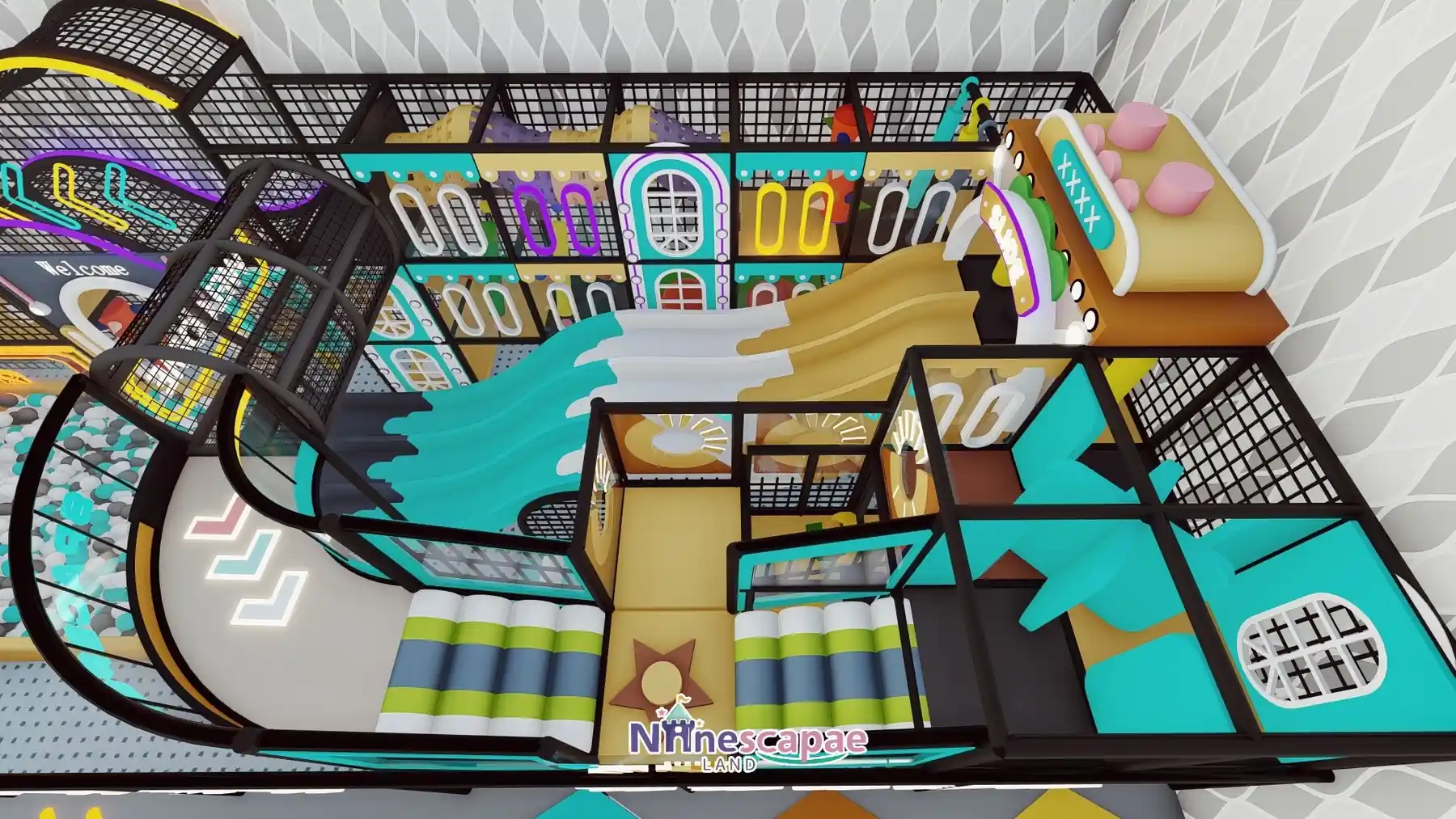 360 m² Trampoline Park in the USA