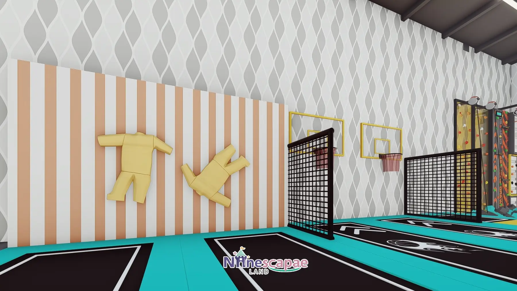 360 m m2 Trampoline Park in USA - NinescapeLand indoor playground project