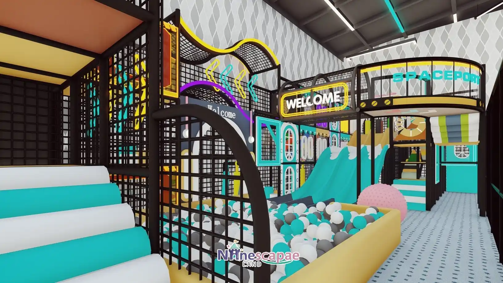 Indoor playground project in United States, 360 m²