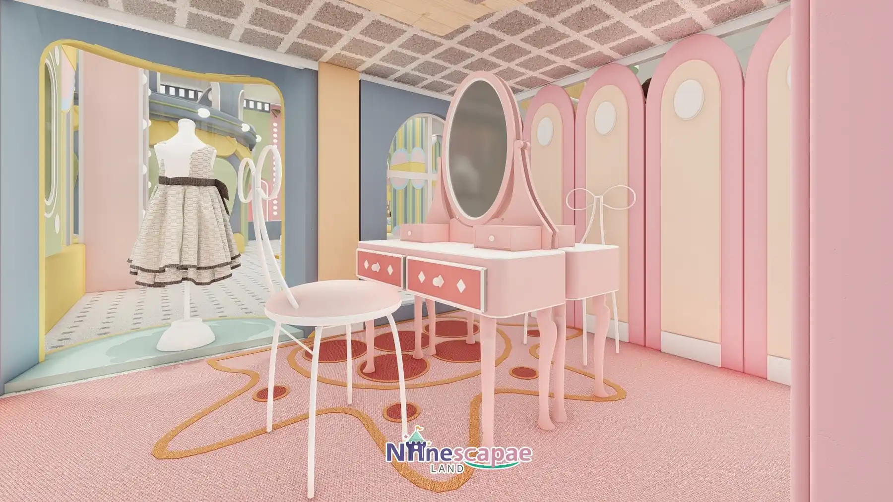 Moldova - Dress-up boutique with vanity table and wardrobe