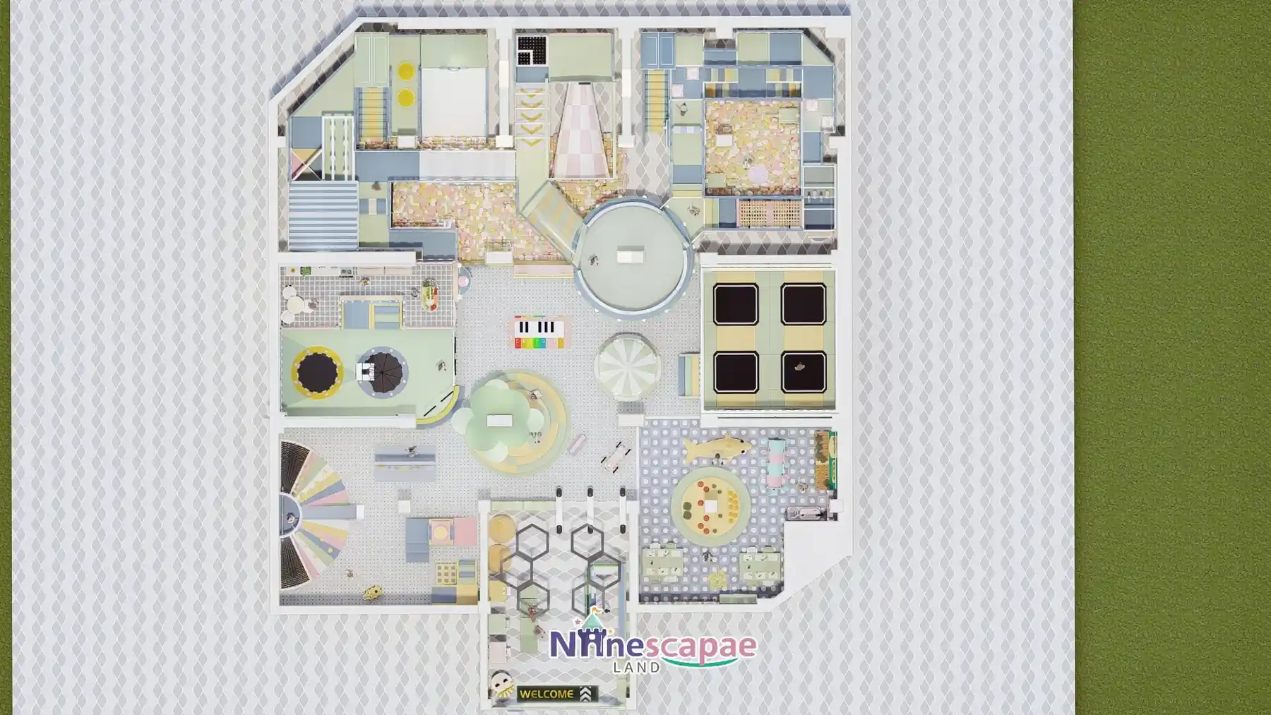 Moldova - Top-view floor plan of the whole venue