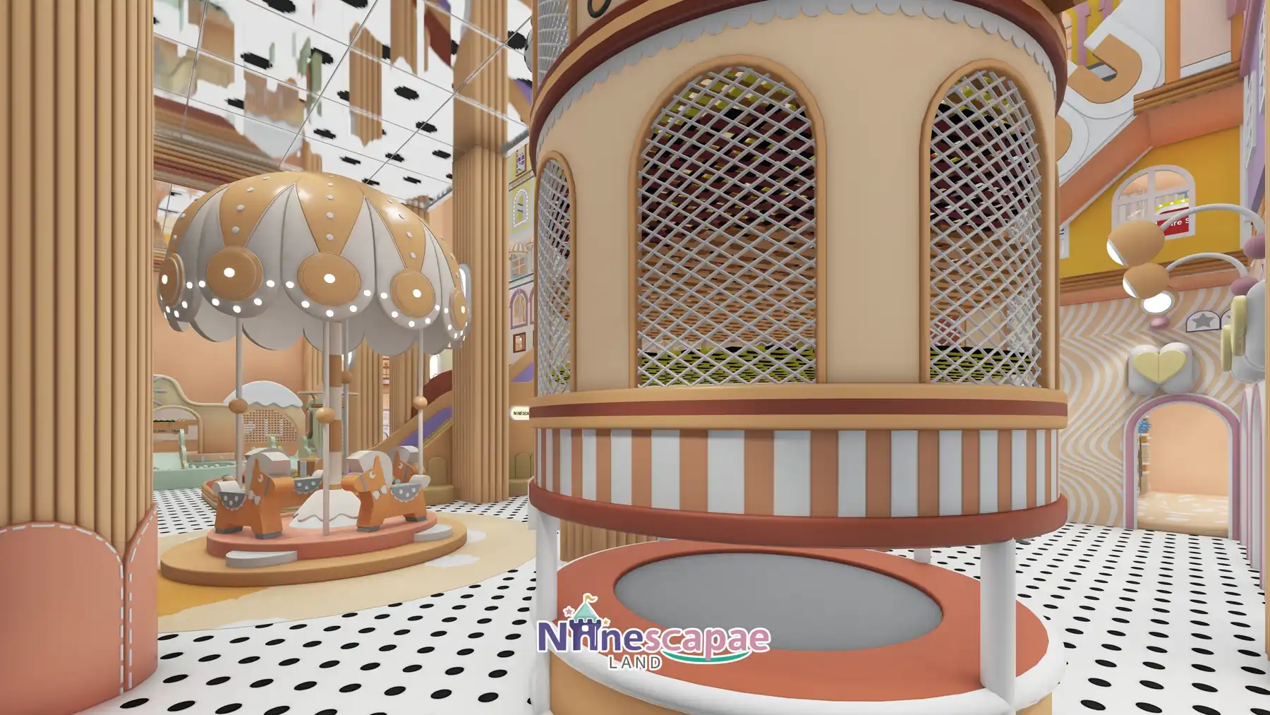 420㎡ Indoor Playground in Ningbo, China indoor playground Ningbo 3 China (Ningbo) - Front elevation of the triple wide slide