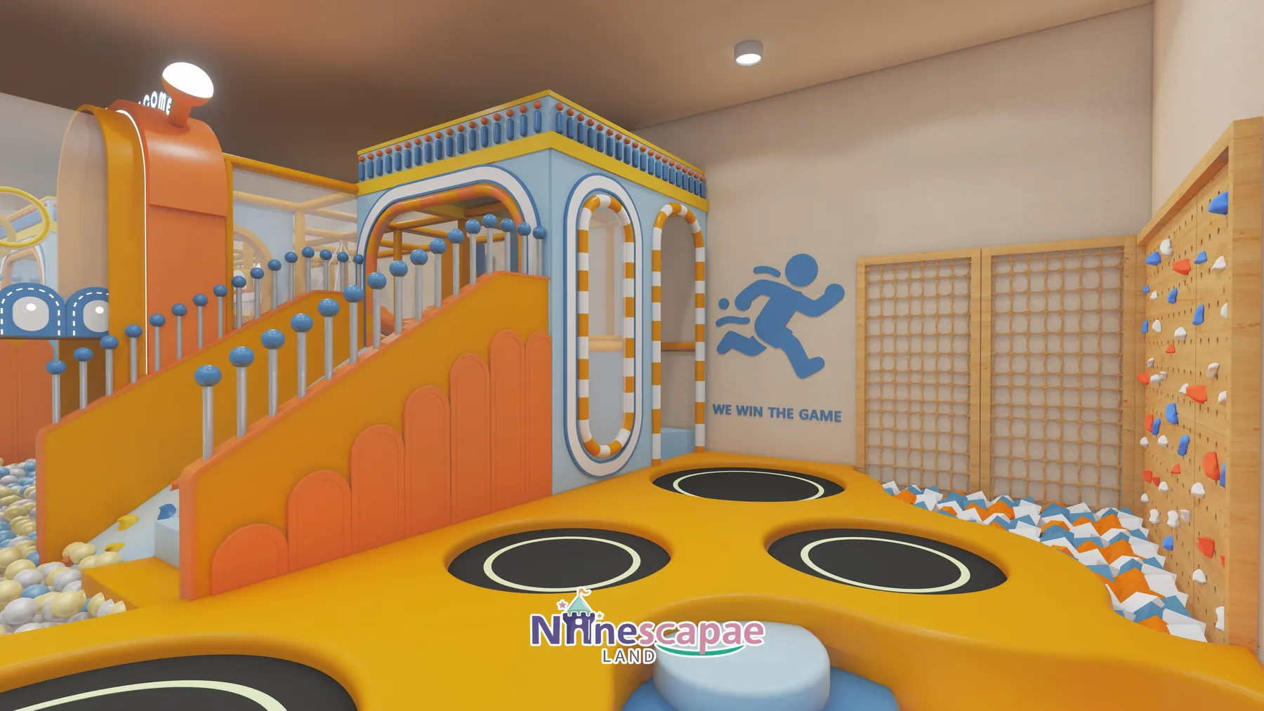 460 m m2 Indoor Adventure Park in USA - NinescapeLand indoor playground project
