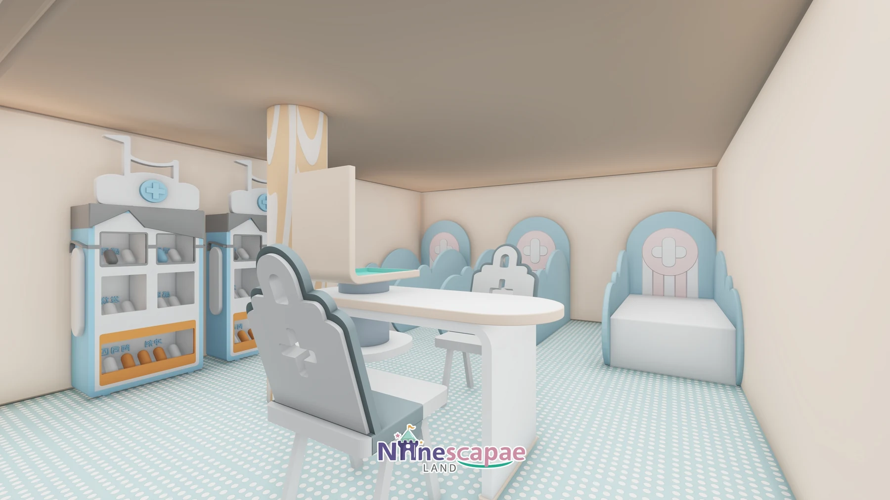 790㎡ Indoor Playground Project in Moldova indoor playground Moldova 6 Moldova - SUPERMARKET / MINI kitchen two-storey playhouse