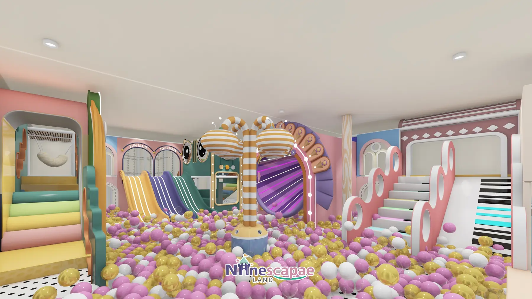 790㎡ Indoor Playground Project in Moldova indoor playground Moldova 11 Moldova - Interactive projection wall inside the ball pool