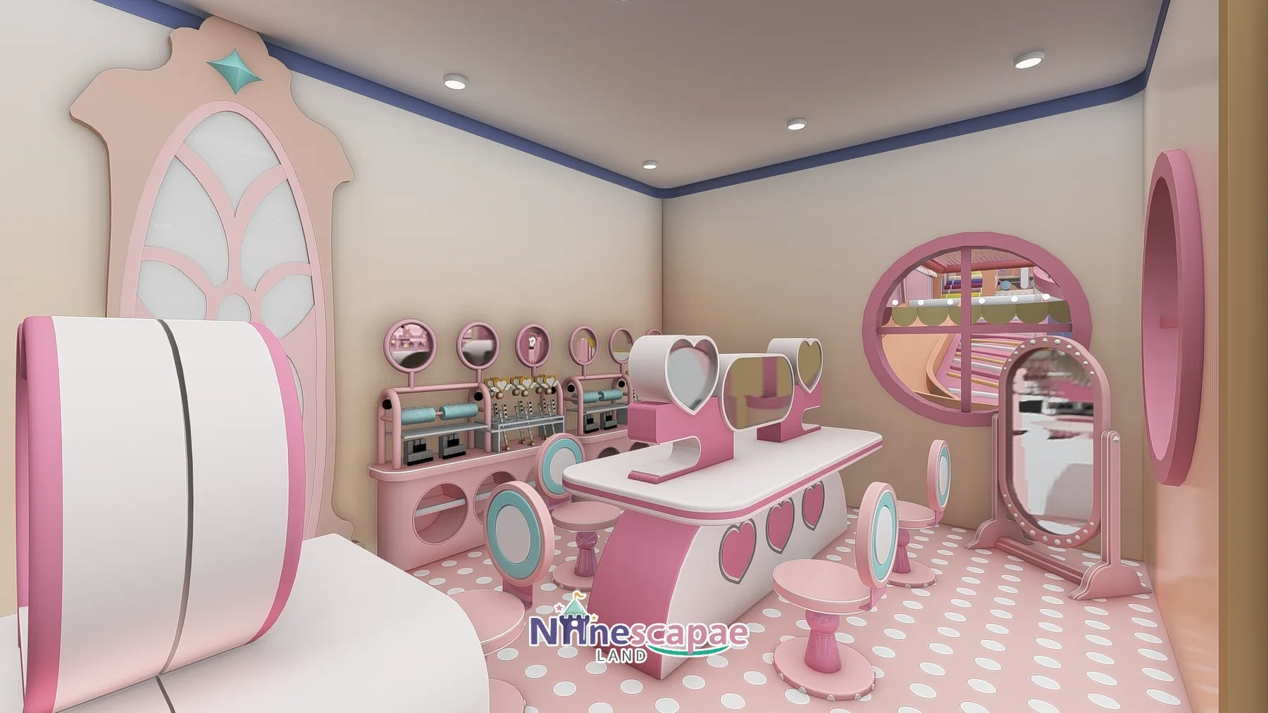 800㎡ Indoor Playground Project in Chile indoor playground Chile 8 Chile - Make-over corner with dressing tables