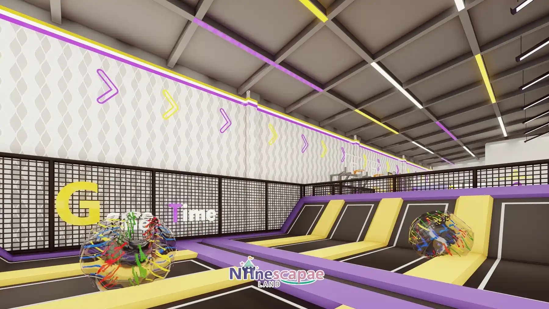 800㎡ Indoor Adventure Park in Portugal adventure park Portugal 1 Portugal - Game Time trampoline arena with bubble balls