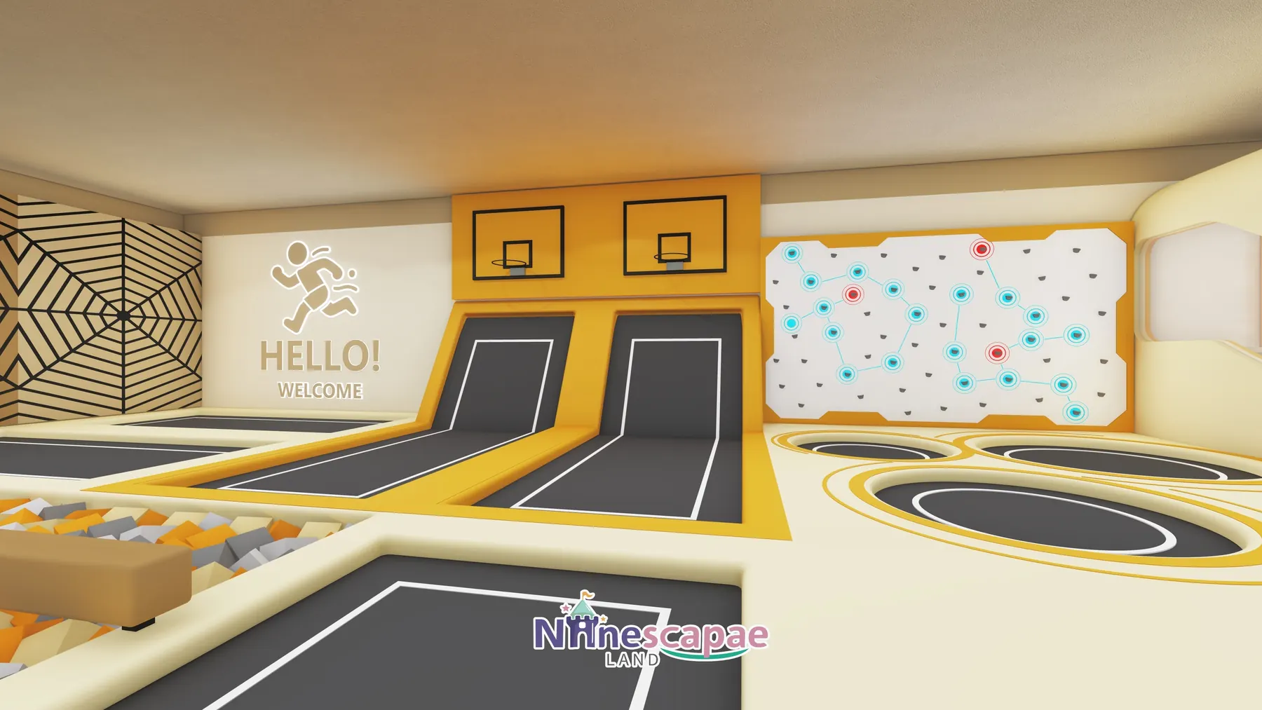 China (Gansu) - Slam-dunk trampolines and round jump beds