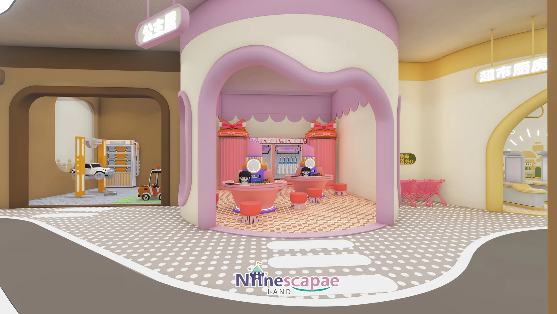 China (Gansu) - Princess house and kitchen role-play street